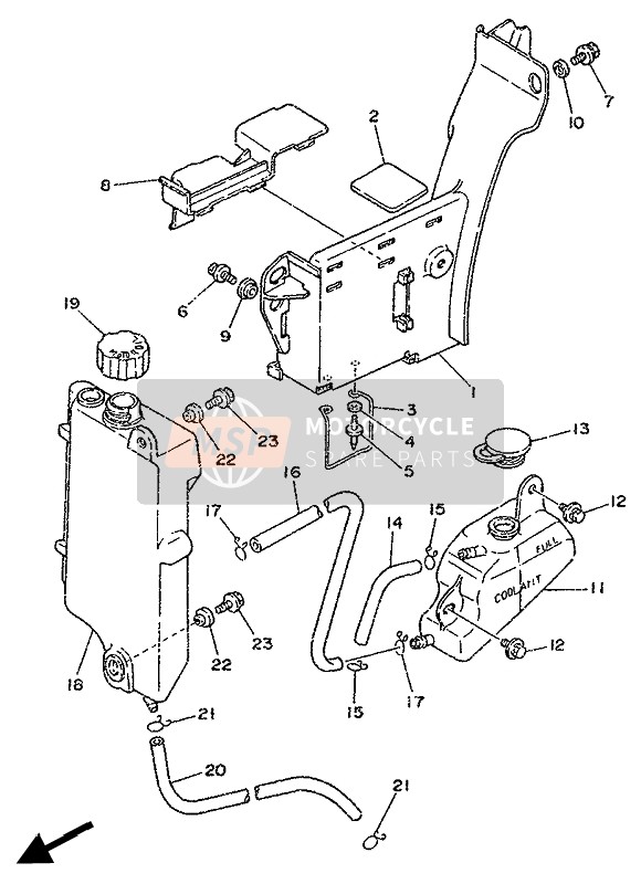 Yamaha DT125R 1994 ÖLTANK für ein 1994 Yamaha DT125R