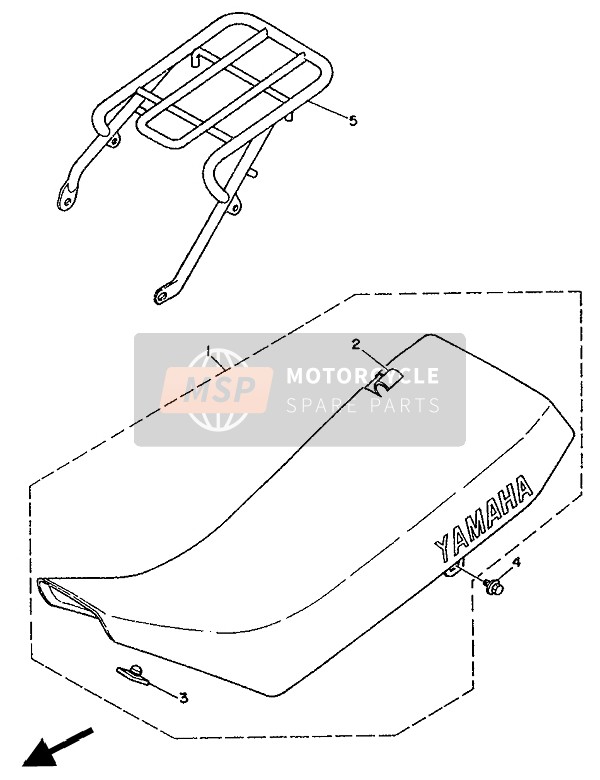 Yamaha DT125R 1994 Seat for a 1994 Yamaha DT125R