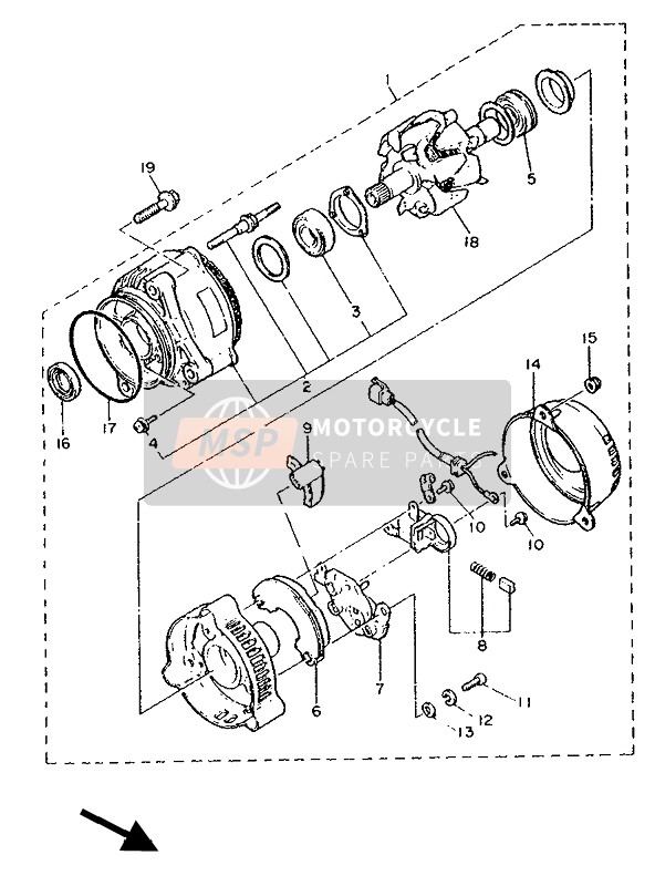 Yamaha FZR1000 1994 GENERATOR für ein 1994 Yamaha FZR1000