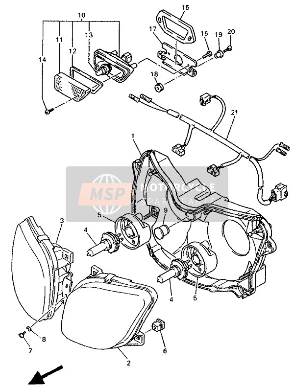 Yamaha FZR1000 1994 Alterno (Consumo & Metro) (4) para un 1994 Yamaha FZR1000