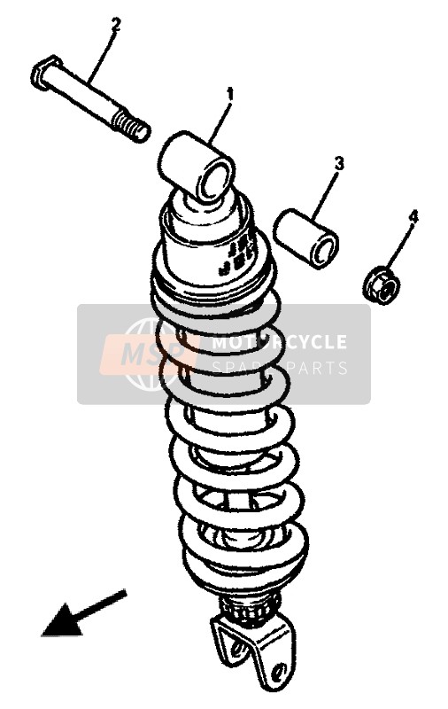 Yamaha GTS1000A 1994 Rear Suspension for a 1994 Yamaha GTS1000A