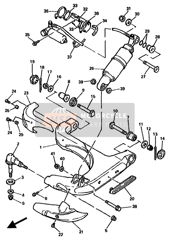 Yamaha GTS1000A 1994 Steering 2 for a 1994 Yamaha GTS1000A