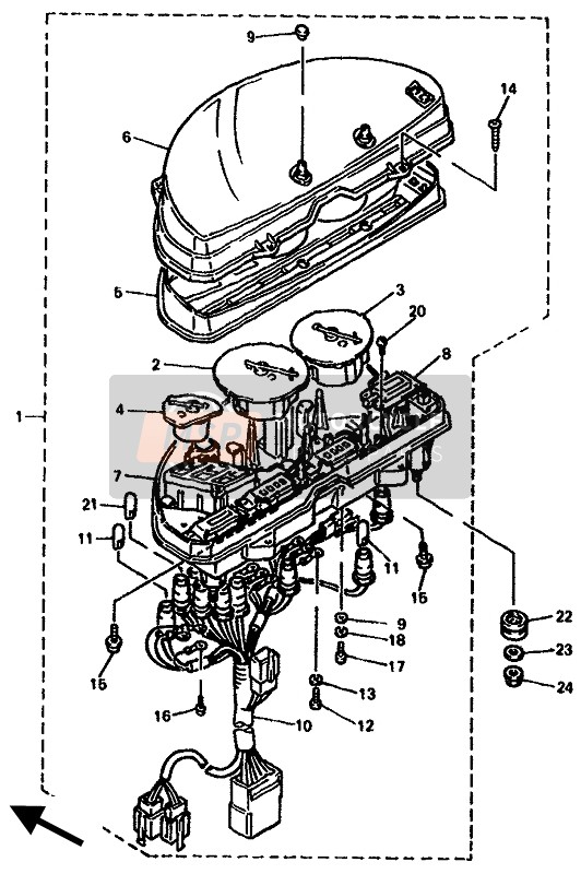 Yamaha GTS1000A 1994 Meter for a 1994 Yamaha GTS1000A