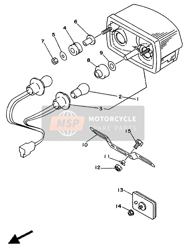 Yamaha TDM850 1994 Fanale Posteriore per un 1994 Yamaha TDM850