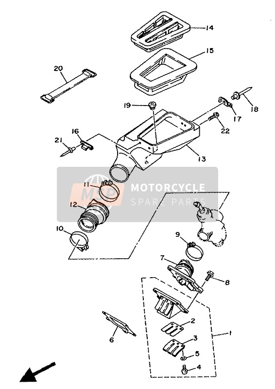 Yamaha TY250Z 1994 Intake for a 1994 Yamaha TY250Z