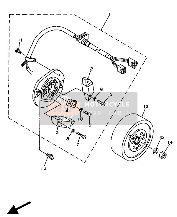 Yamaha TY250Z 1994 GENERATOR für ein 1994 Yamaha TY250Z