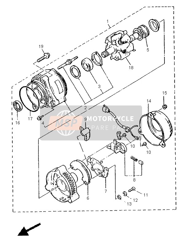 Yamaha FZR1000 1995 GENERATOR für ein 1995 Yamaha FZR1000