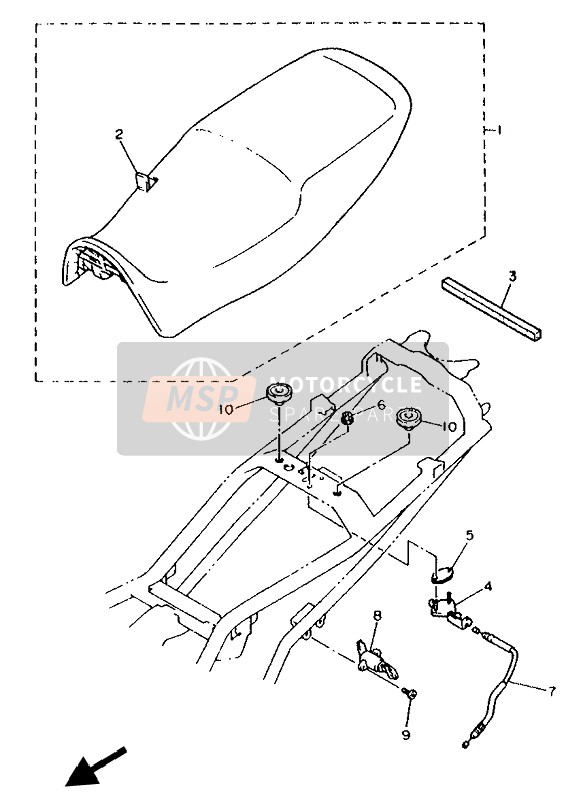 Yamaha XJ600S DIVERSION 1994 SITZ für ein 1994 Yamaha XJ600S DIVERSION