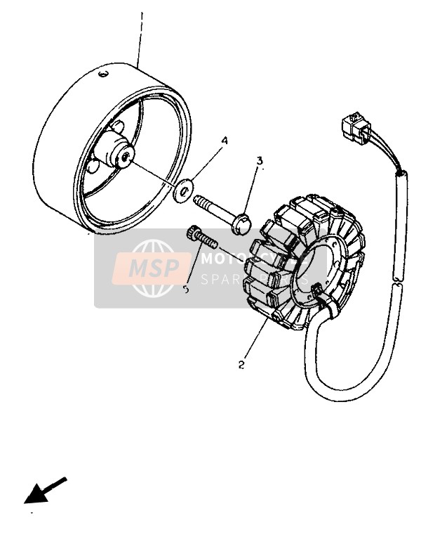 Yamaha XJ600S DIVERSION 1994 Generator voor een 1994 Yamaha XJ600S DIVERSION