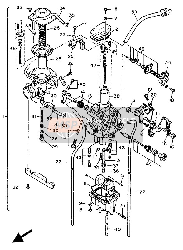 Yamaha XT600E 1994 VERGASER für ein 1994 Yamaha XT600E