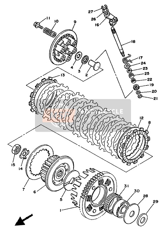 Yamaha XTZ750 SUPERTENERE 1994 Clutch for a 1994 Yamaha XTZ750 SUPERTENERE