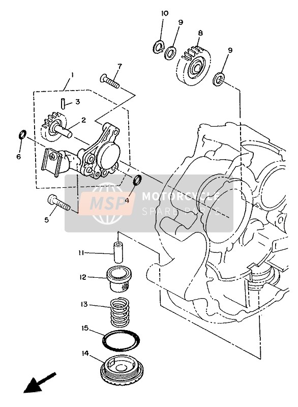 Yamaha XV250 VIRAGO 1994 Oil Pump for a 1994 Yamaha XV250 VIRAGO