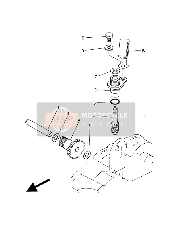 Yamaha TDR125 2000 DREHZAHLMESSERGETRIEBE für ein 2000 Yamaha TDR125