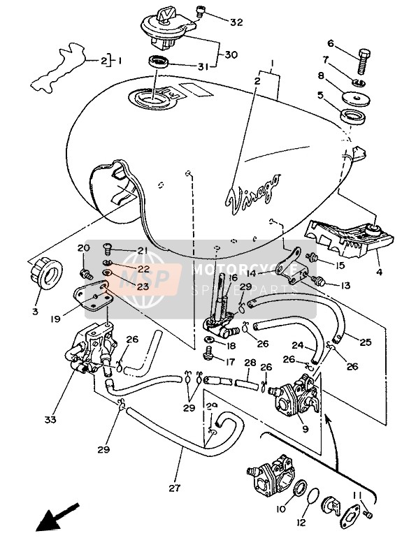 3LSY24100307, Fuel Tank Comp., Yamaha, 0