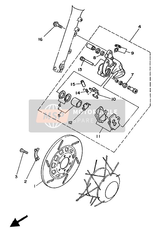 3DM2582U0000, Disc, Brake (Right), Yamaha, 0