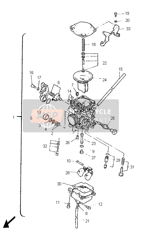 Yamaha SR500 1995 Carburatore per un 1995 Yamaha SR500