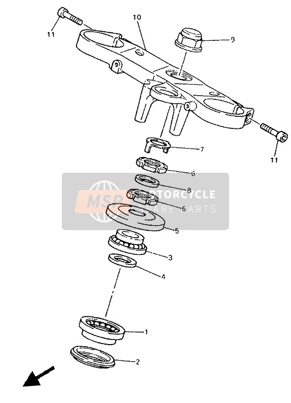 Yamaha YZF750R 1994 Steering for a 1994 Yamaha YZF750R