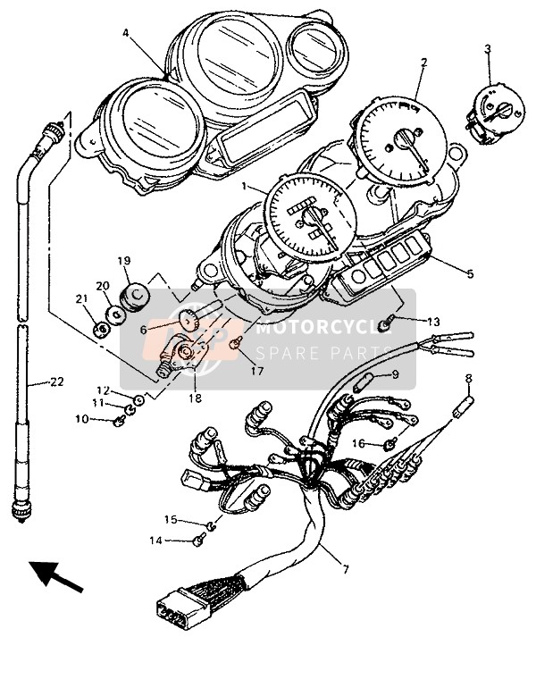 Yamaha YZF750R 1994 Meter for a 1994 Yamaha YZF750R