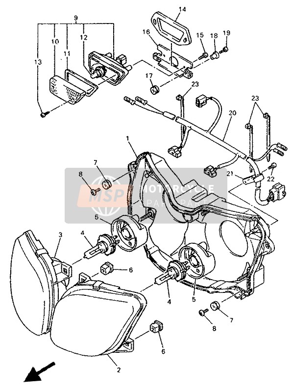 Yamaha YZF750SP 1994 Alternate (Headlight) (For NL) for a 1994 Yamaha YZF750SP