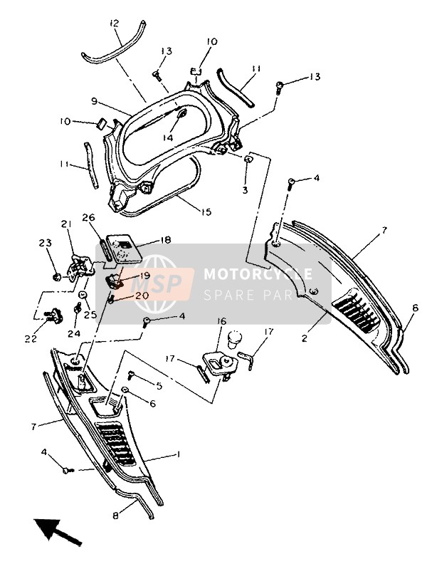 Yamaha FJ1200 1992 COWLING 1 for a 1992 Yamaha FJ1200