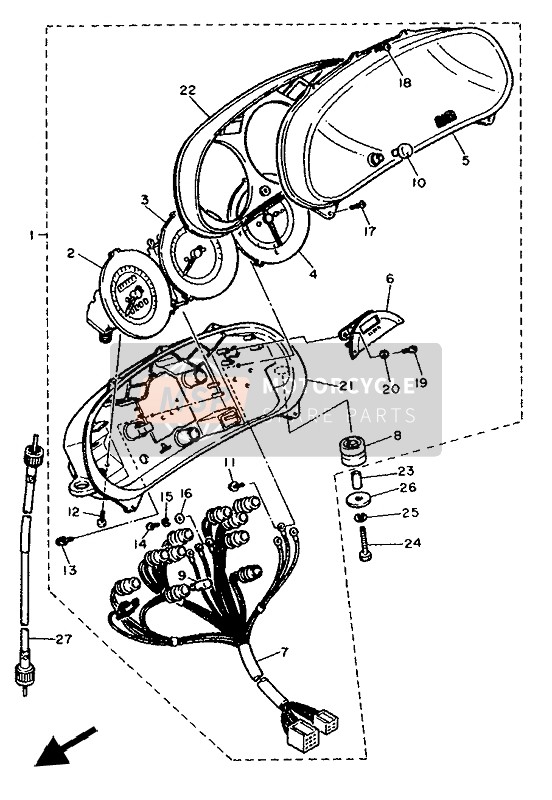 Yamaha FJ1200 1992 ALTERNATE (METER) for a 1992 Yamaha FJ1200