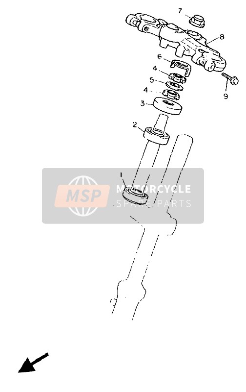 Yamaha FJ1200A 1992 Steering for a 1992 Yamaha FJ1200A