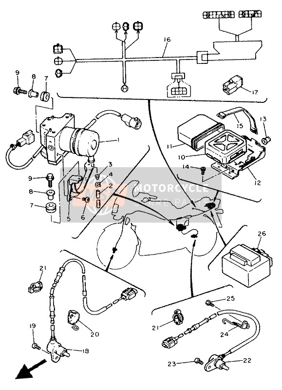 Yamaha FJ1200A 1992 Electrical 3 for a 1992 Yamaha FJ1200A