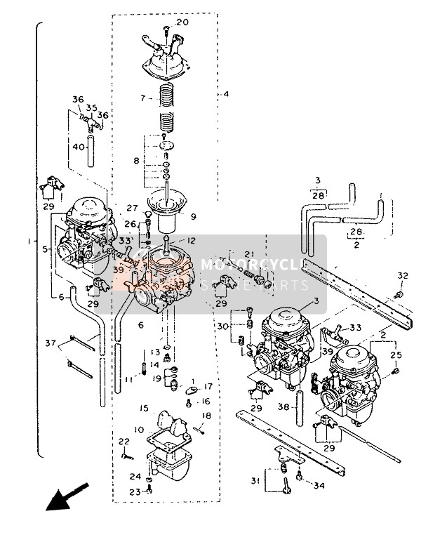 Yamaha FJ1200A 1992 ALTERNATE (CARBURETOR) for a 1992 Yamaha FJ1200A