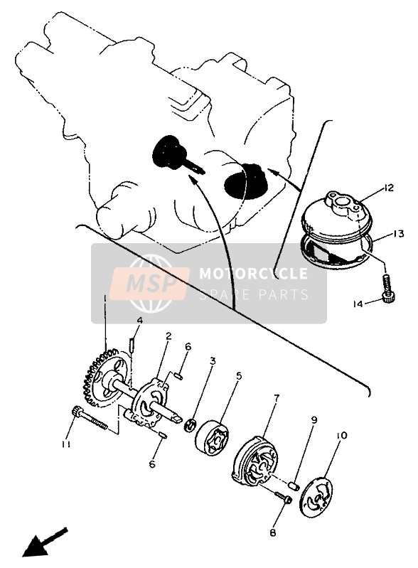 Yamaha FZR400RR 1992 Oil Pump for a 1992 Yamaha FZR400RR