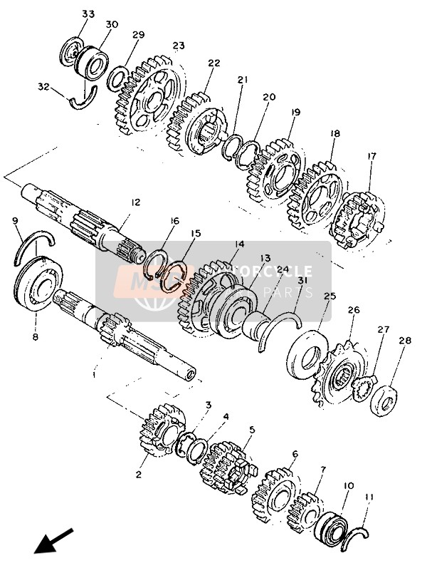 Yamaha FZR400RR 1992 Transmission pour un 1992 Yamaha FZR400RR