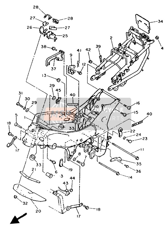 Yamaha FZR400RR 1992 Cuadro para un 1992 Yamaha FZR400RR Yamaha FZR400RR 1992 Cuadro para un 1992 Yamaha FZR400RR
