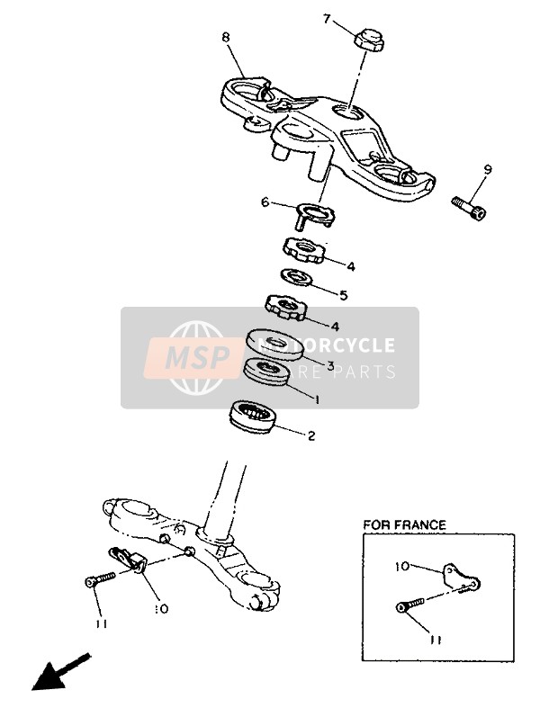 Yamaha FZR400RR 1992 Steering for a 1992 Yamaha FZR400RR