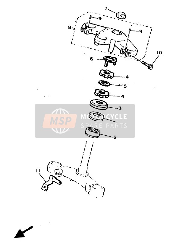 Yamaha FZR600 GENESIS 1992 Steering for a 1992 Yamaha FZR600 GENESIS