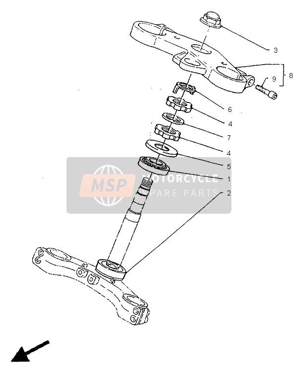 Yamaha SZR660 1995 Steering for a 1995 Yamaha SZR660