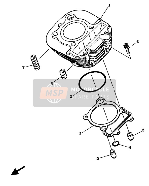 Yamaha SR125 1992 Cylinder for a 1992 Yamaha SR125