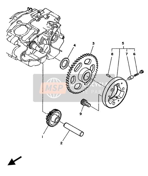 Yamaha SR125 1992 ANLASSER 2 für ein 1992 Yamaha SR125