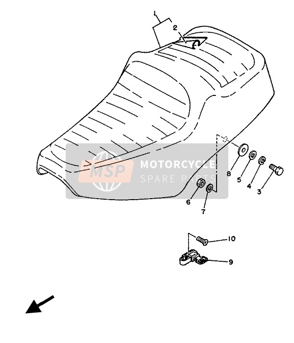 Yamaha SR125 1992 Asiento para un 1992 Yamaha SR125