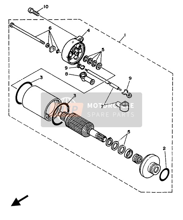 Yamaha SR125 1992 Starting Motor 4 for a 1992 Yamaha SR125