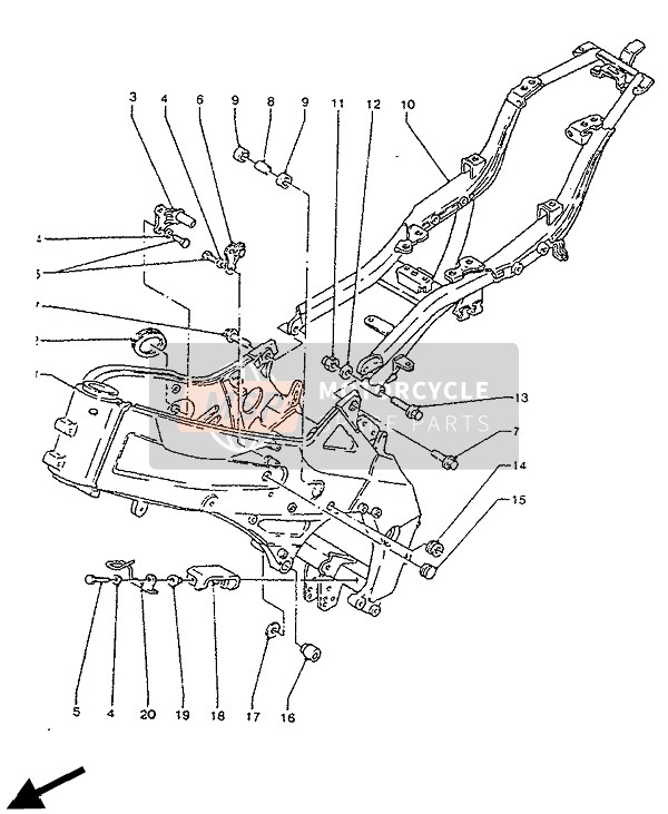 901051060900, Bolt, Washer Based, Yamaha, 0