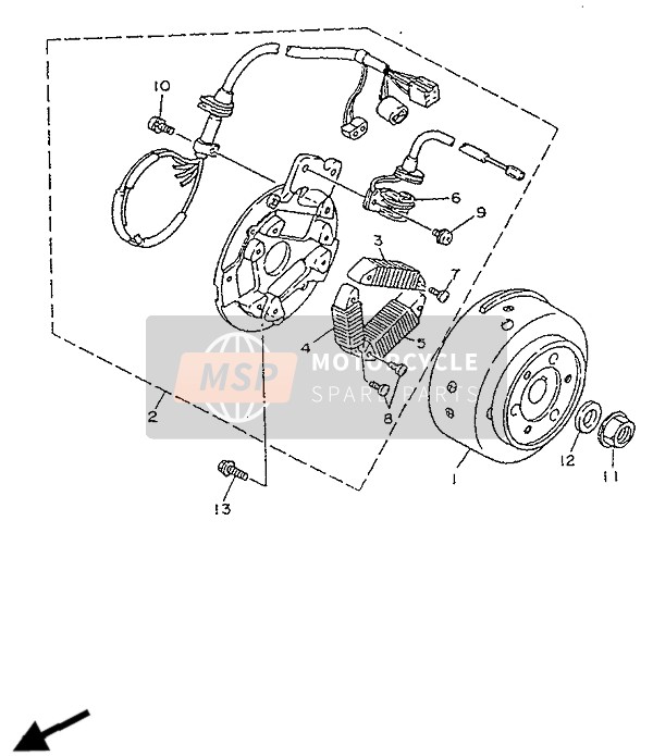 Yamaha TZR125R 1992 Generator voor een 1992 Yamaha TZR125R