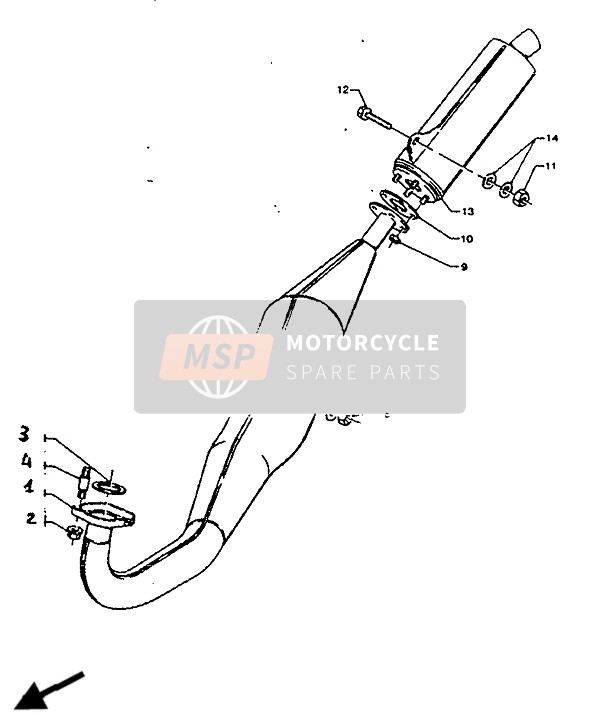 Yamaha TZR125R 1992 ALTERNATIV (ABGAS) für ein 1992 Yamaha TZR125R