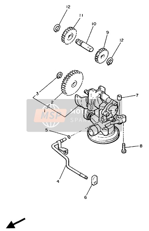 Yamaha V-MAX12 1992 Bomba de aceite para un 1992 Yamaha V-MAX12