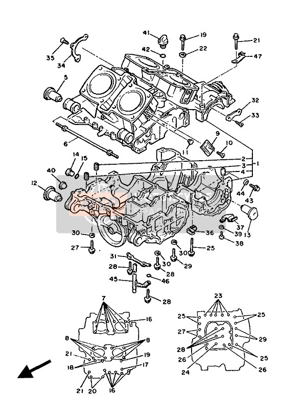 Yamaha V-MAX12 1992 Carter pour un 1992 Yamaha V-MAX12