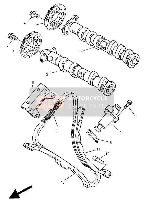 Yamaha TDM850 1995 Camshaft & Chain for a 1995 Yamaha TDM850