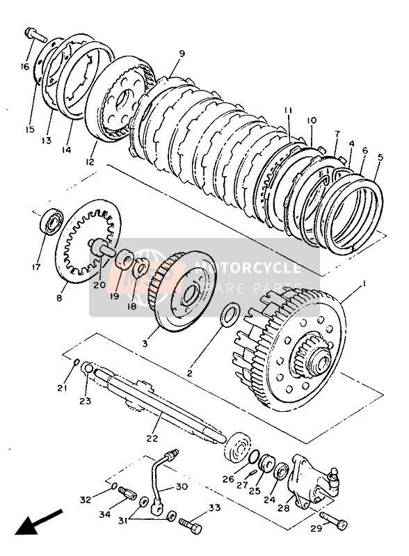 Yamaha V-MAX12 1992 Clutch for a 1992 Yamaha V-MAX12