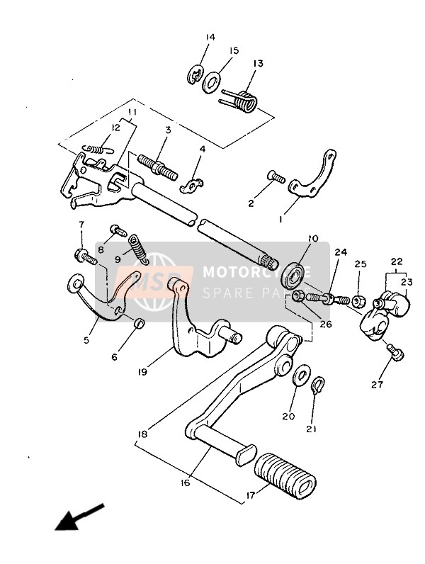 1FK181010100, Shift Shaft Assy, Yamaha, 1