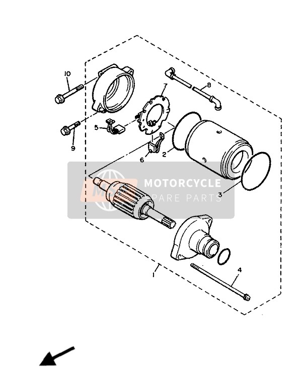 Yamaha V-MAX12 1992 Starting Motor for a 1992 Yamaha V-MAX12