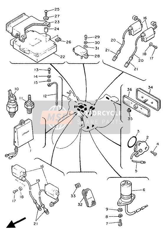 Yamaha V-MAX12 1992 Electrical 1 for a 1992 Yamaha V-MAX12