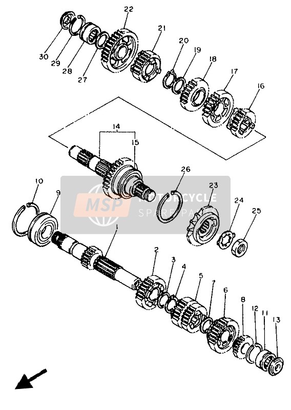 Yamaha XJ600S DIVERSION 1992 Shifter for a 1992 Yamaha XJ600S DIVERSION