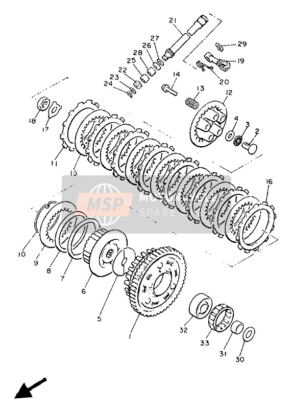 Yamaha XJ900F 1992 Embrayage pour un 1992 Yamaha XJ900F